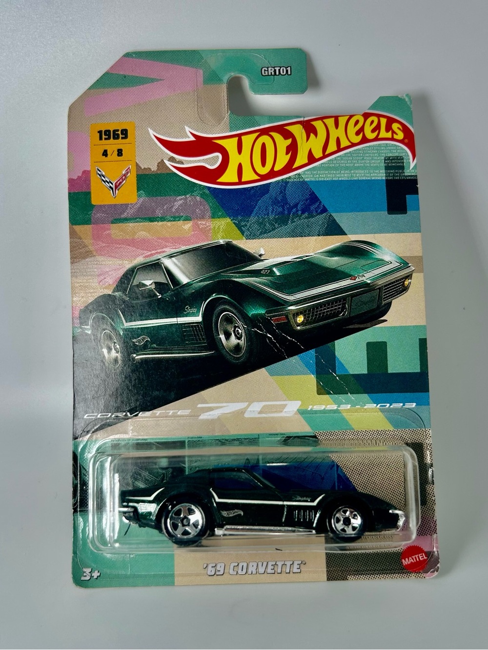 Hot Wheels 2023 HW Corvette 70th Series 4/8 Green '69 Corvette HC62 NEW